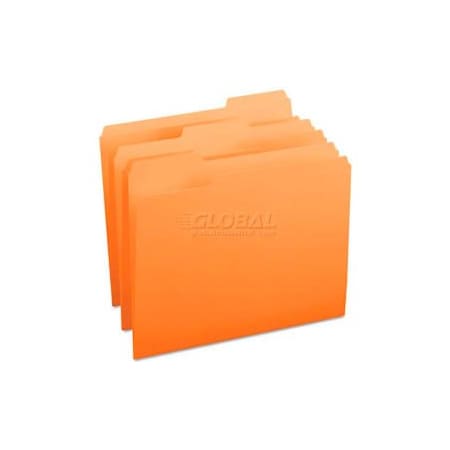 Smead Smead, COLORED FILE FOLDERS, 1/3-CUT TABS, LETTER SIZE, ORANGE, 100PK 12543